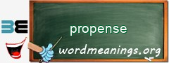 WordMeaning blackboard for propense